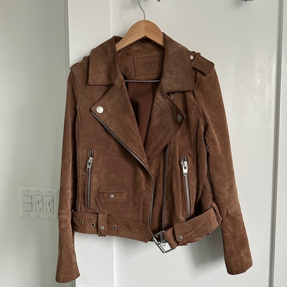 Sleeves shortened Blank NYC genuine suede brown jacket XS - Picture 5 of 5